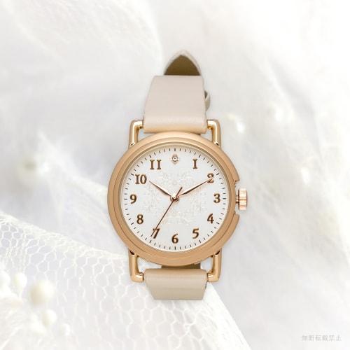 Fieldwork Women's Analog Watch with Leather Strap, White, Maska JN016-1