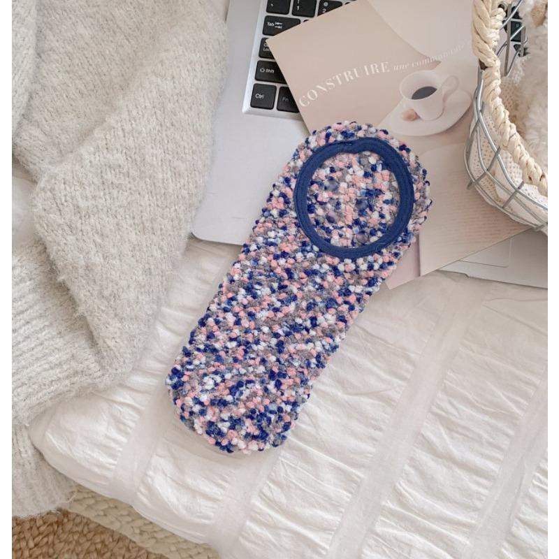 Autumn and Winter Dot-yarn Shallow-mouthed Women's Socks, Anti-slip, Thickened and Warm Home Yoga Socks, Large-sized Floor Socks