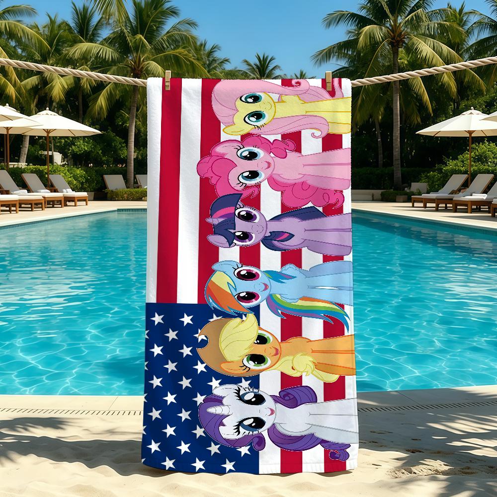 Cartoon M-My L-Little P-Pony Towel For Outdoor Camping Beach Towel Super Absorbent Quick-Drying Summer Towel