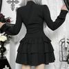 KLGIRL Gothic Black Gothic Halloween and Yami Mini Sweet Retro Stage Size L Dress, Cosplay, Lolita, Costume, Dark, Harajuku, Kawaii, Dress, Lolita,