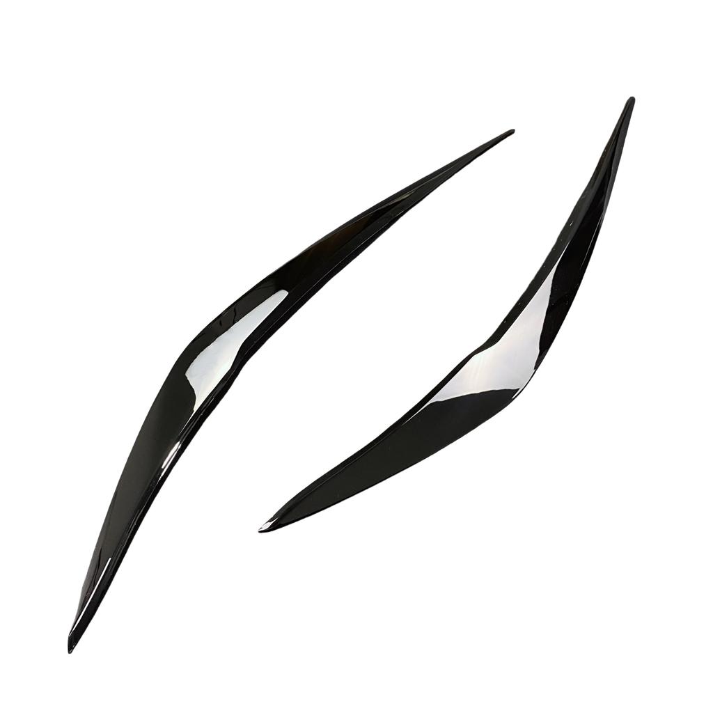 2Pcs Car Front Headlight Eyebrow Eyelid Cover For BMW 1 Series F20 F21 118i 120i 2015 2016 2017 2018  Glossy Black Stickers
