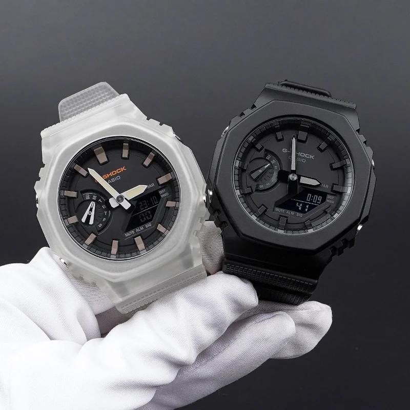 Eik Gummireim For Casio G-Shock GA-2100 GM-2100 Hurtigutløser TPU Resin Herre Sport Dykkerklokkereim Armbånd Tilbehør 16mm