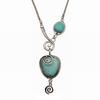 Women's Vintage Heart Bib Turquoise Necklace