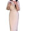 Summer 2024 Women's Solid Color Ruffle Short Sleeve Maxi Dress