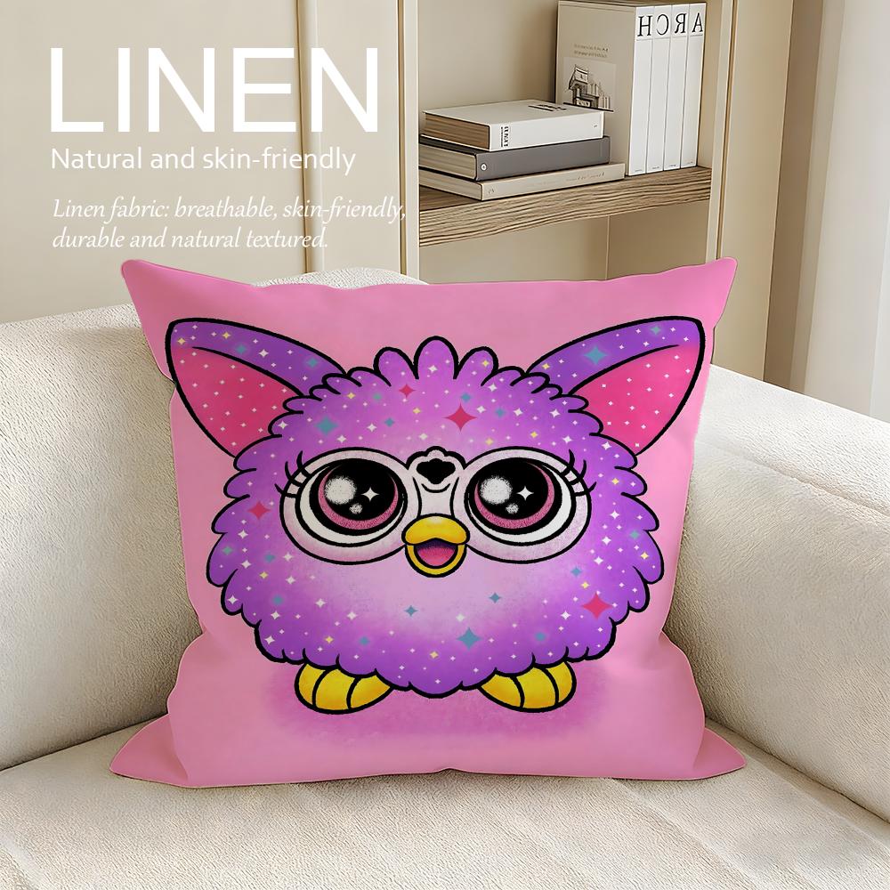 Милый чехол для подушки Furby Набор наволочек Шт x x Дышащий Стирающийся Чехол для диванной подушки 30X30cm