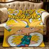 cartoon H-Hey Arnold!-! Throw Thick Comfort Flannel Quilt, Multi-scene Use Indoor Outdoor Daily Nap