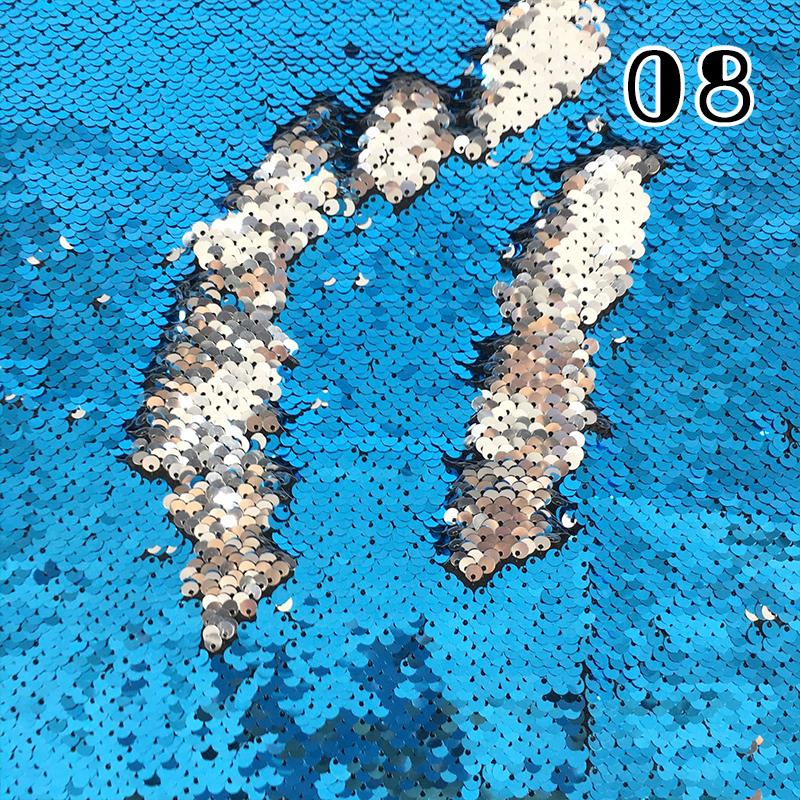 100x130cm Oboustranná 5mm Látka s rybími šupinkami Reverzibilní látka s flitry DIY Řemesla Šití Oděv Boty Pozadí Dekor