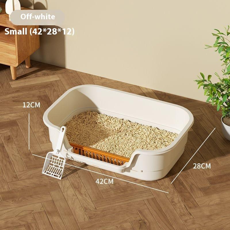 Multifunctional Cat Potty Cat Garbage Bin Large Capacity Ventilate Odor-Resistant Semi Enclosed Anti-Spla Cat Toilet Pet Supplie