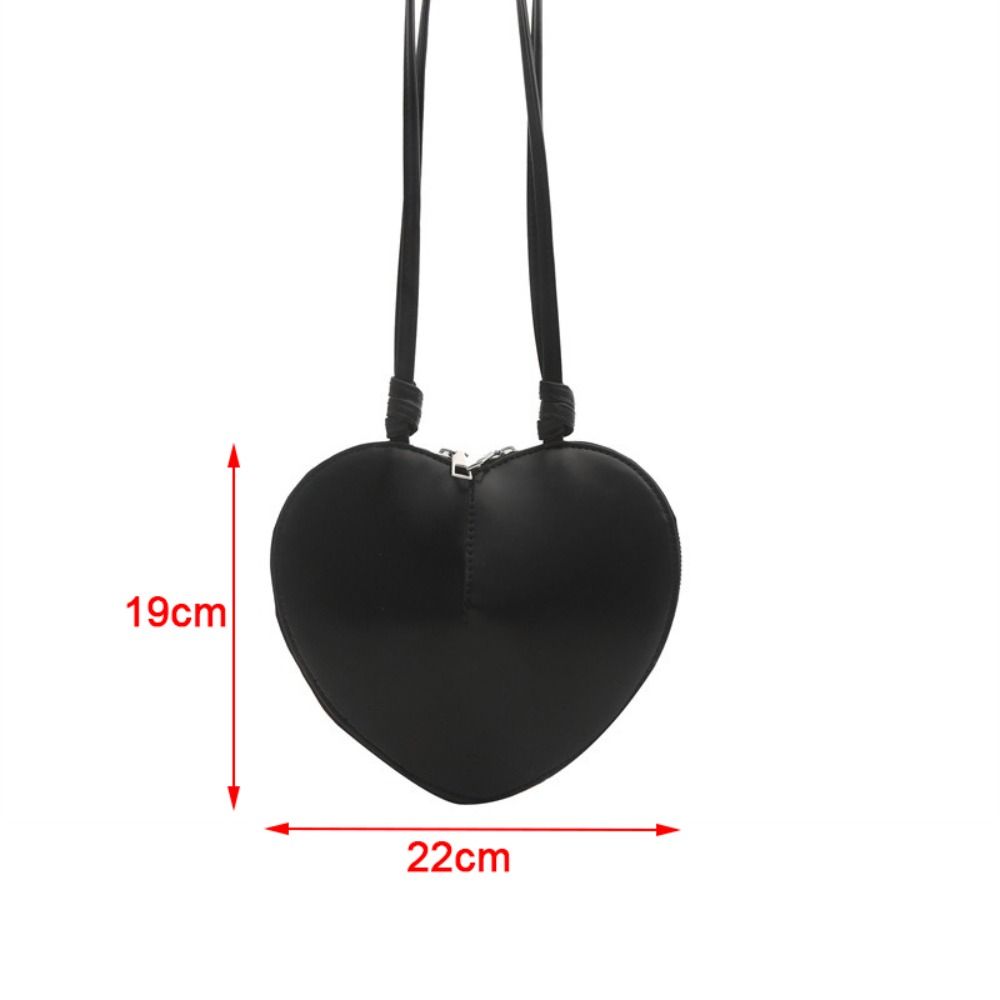 PU-Leder Herztasche Vielseitiges Design Multifunktionale Umhängetasche Einzigartiges Design Modischer Stil Herzförmige Tasche