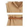 SCIONE Damen Kleid Frühling Sommer Damen Damen Einfarbig Chiffon A-Linie Rock Mid-Taille Kleid