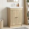 Under Sink Bathroom Cabinet in Sonoma Oak 56 x 37.5 x 81 cm
