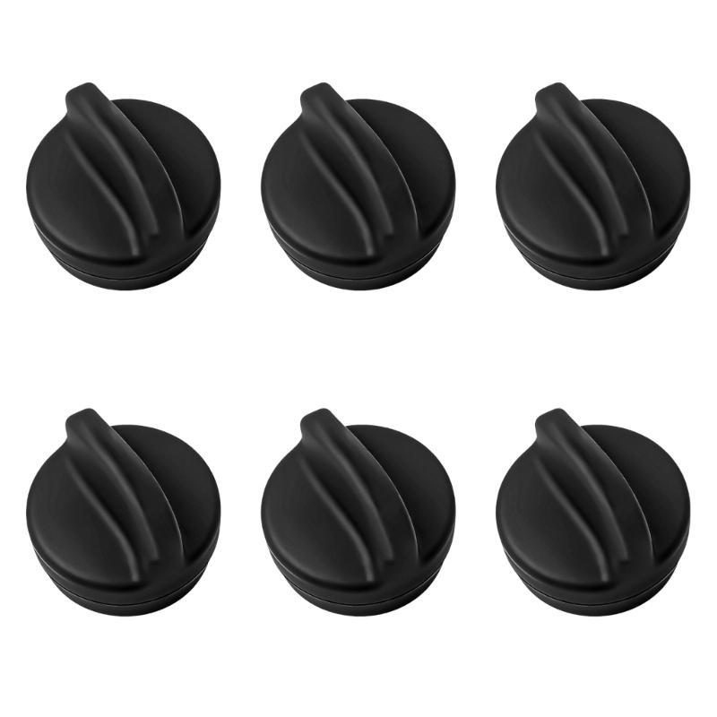 

6Pcs Air Frying Machine Magnetic Silicone Buckle for Holding Down Air Frying Machine Parchment Paper Lock Disposable Liners Prevent Paper S чорний