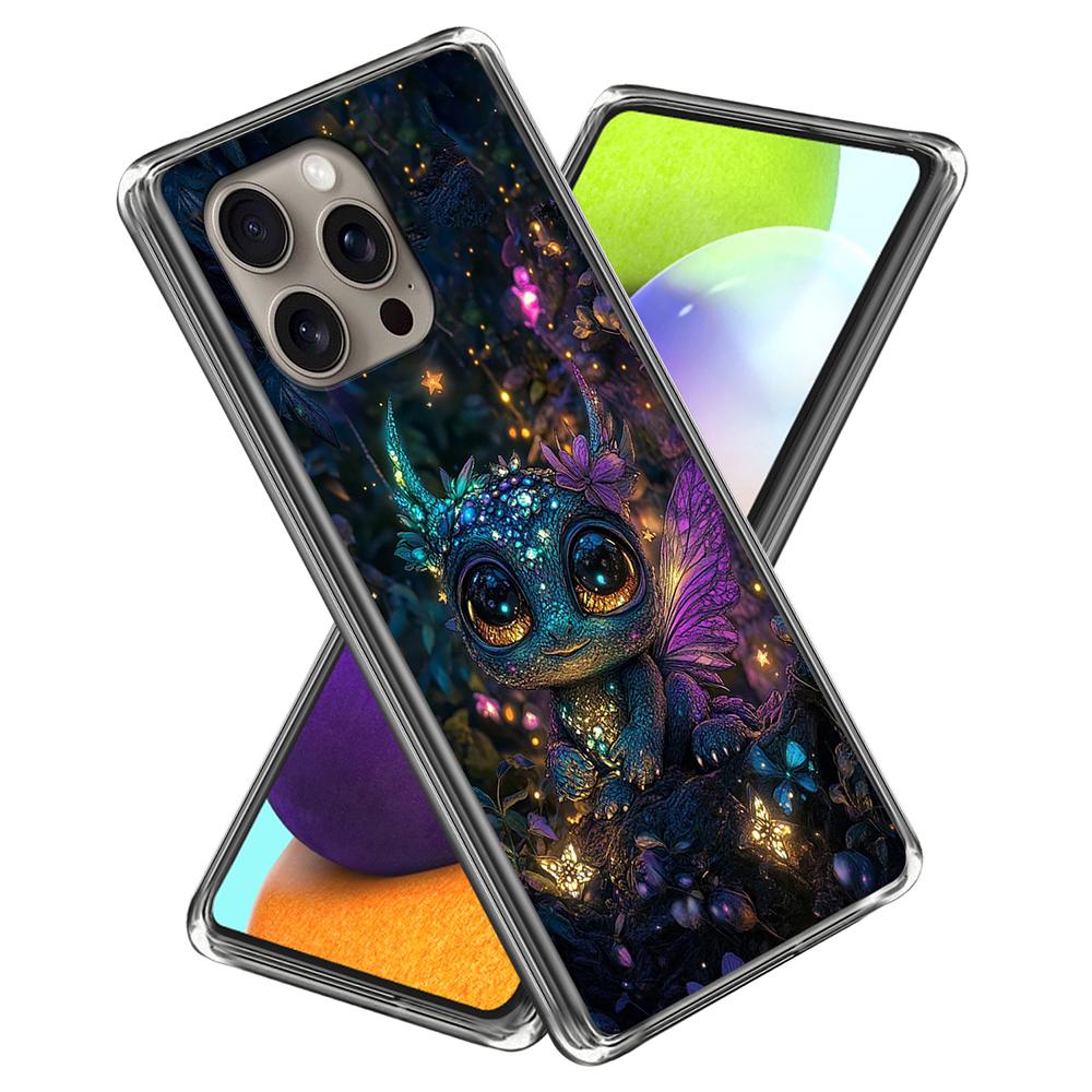 For iPhone 16 Pro Max Case IMD Pattern Printing TPU Shockproof Phone Cover