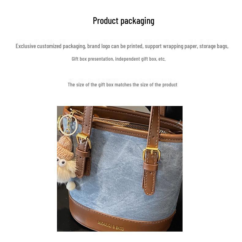 Women's Retro Color Block Bucket Crossbody Bag - 2025 Autumn/Winter Fashion Textured Small Handheld Bag