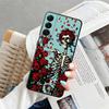 Чехол для телефона для Samsung Galaxy A23 A06 A25 A16 A73 A51 A55 A05 A57 A15 A53 A17 A37 A52 A36 A12 A41 A13 A50 A70 Розовый Череп