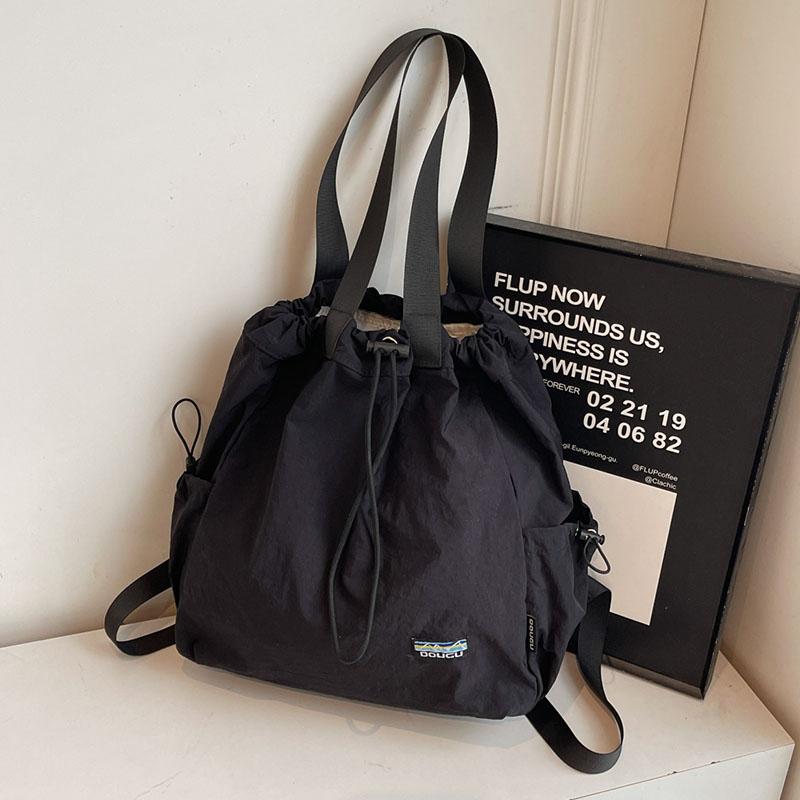 Handbag, solid color, minimalist style, large capacity, portable women's bag, minimalist style multifunctial backpack.