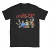 Printed Tshirt of The Rock Band Gorilaz Suitable for Both Unisex and Women Casual Shortsleeved Clothing