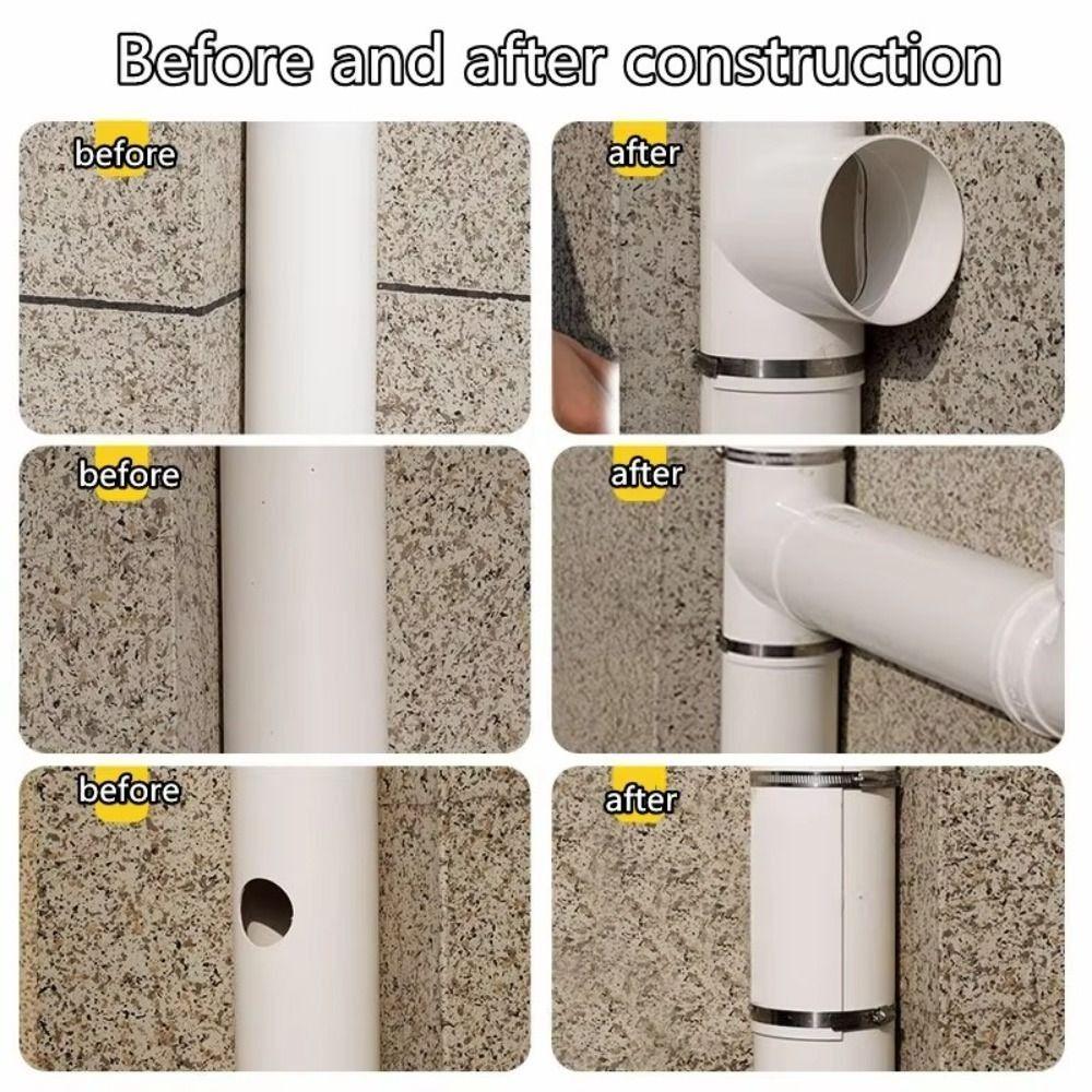 Accessori Idraulici Industriali PVC Gomito a T Aperto Giunto Tubo 50/75/110mm Bianco Tubo di Scarico Adattatore Connettori Tubo Casa Esterno