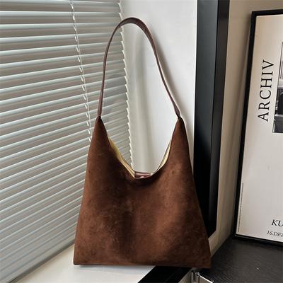 Large Capacity Retro Mother And Child Commuter Casual Matte Texture Shoulder Underarm Bag Tote Women'S Bag