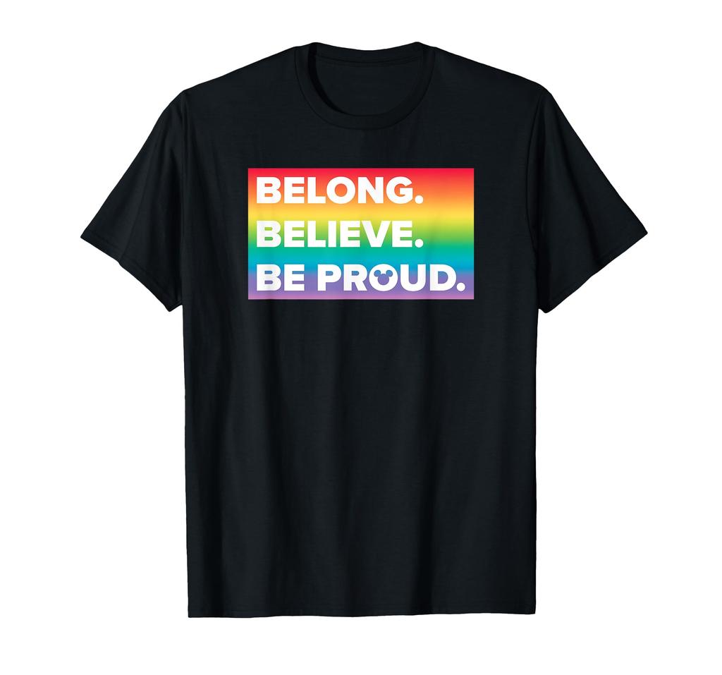 Disney Mickey And Friends Belong Believe Rainbow T-Shirt