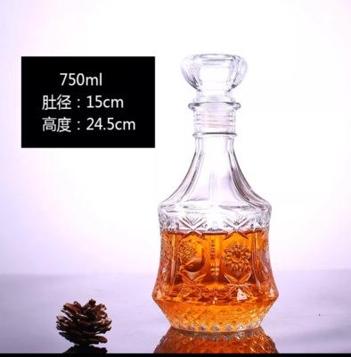 250-1000ml Bottiglia di Vetro Trasparente di Alta Qualità Dispenser per Whisky Bottiglia Creativa per Vino Rosso per Liquori Scotch Bourbon
