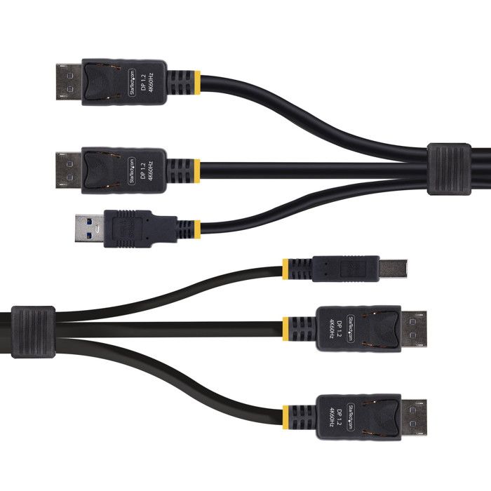StarTech.Com Cavo KVM DisplayPort USB 5Gbps 4K 60Hz 1,8m Nero