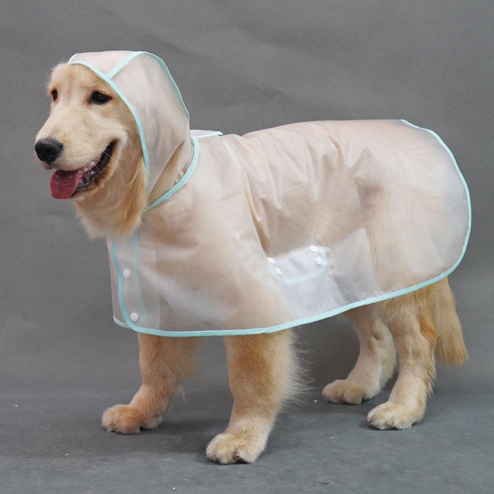 Transparent TPU Dog Raincoat Large Dog Universal Alaska Dog Clothing Large Dog Pet Clothing