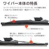 PIAA Snow Wiper Super Graphite Coated 1 Model Number WGT40W Blade, 400mm, Graphite, Rubber, Blade, T5,