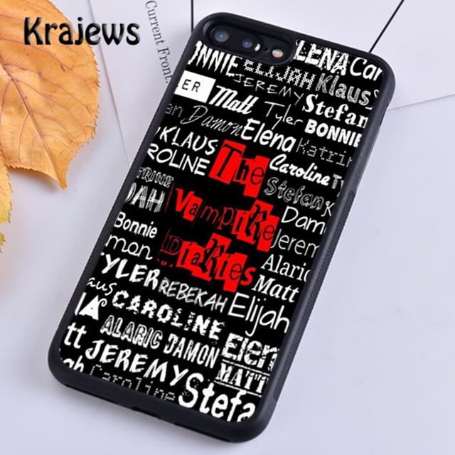 Krajews The Vampire Diaries Phone Case Cover For iPhone 17 Air 16 15 14 Plus 11 12 13 Pro Max Coque Shell Fundas