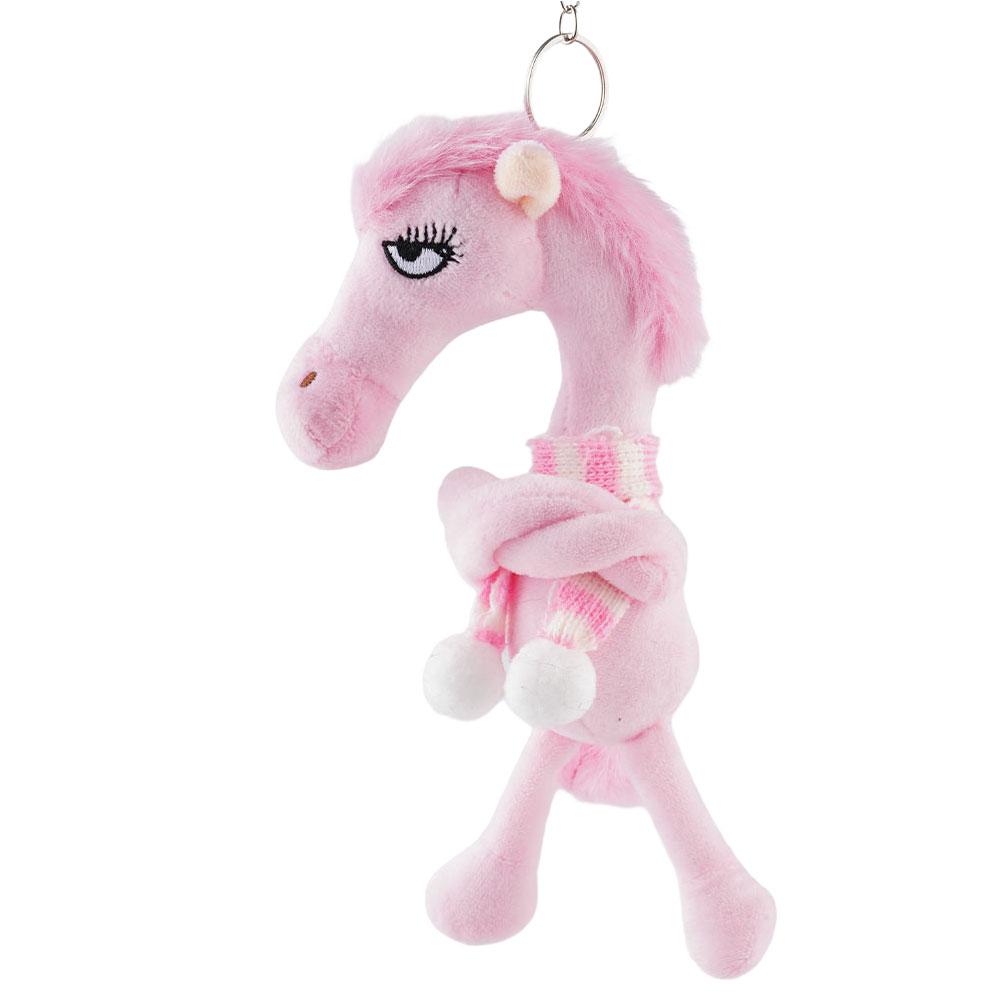 2026 Year of the Horse Mascot High-Cool Black Horse Plush Keychain Bag Charm Stuffed Animal Pendant Premium Decorative