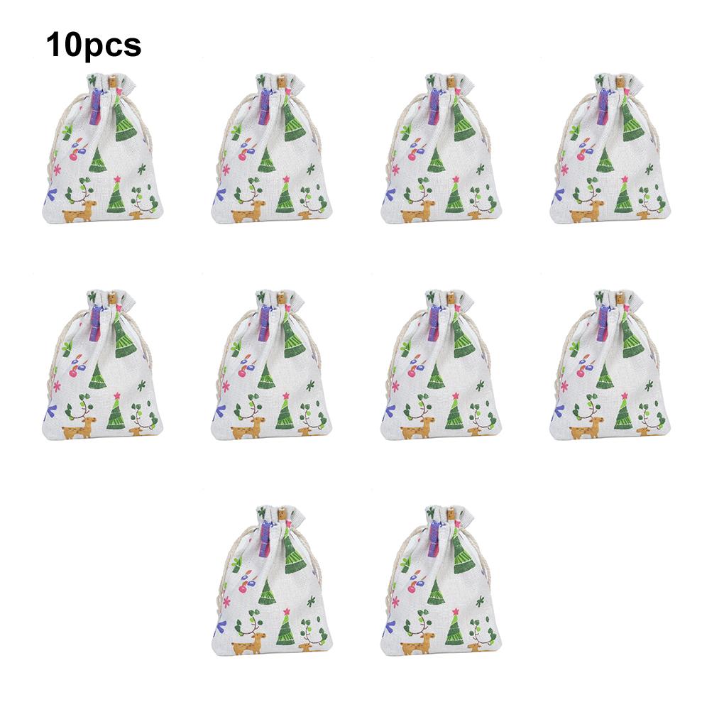 10piece Wedding Favor Drawstring Bags Storage For Party Candy Printed Gift Bags Packaging Bags