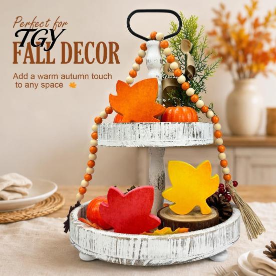 Filz-Ahornblätter für Bastelarbeiten 3 Stück Herbst-Tischdekorationen, Holz-Herbsternte Schreibtisch Saisonale Ornamente Schmuck Esstischregal Etagen-Tabletts