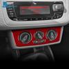Pentru Seat Ibiza 6j 2009 2010 2011 2012 2013 2014 Autocolant Real din Fibră de Carbon Moale Panou de Bord AC Control Central Mașină Trim