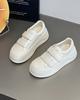 Leather Women's Shell Head Sports Board Shoes Spring and Autumn New Velcro Platform Muffin Biscuits Little White Shoes