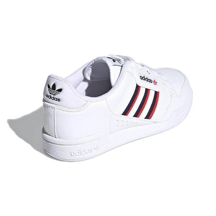 adidas Originals Continental 80 Leather Low Top Kids' Skateboarding Shoes White Blue Red Children Aged 3 7 Years Old S42611