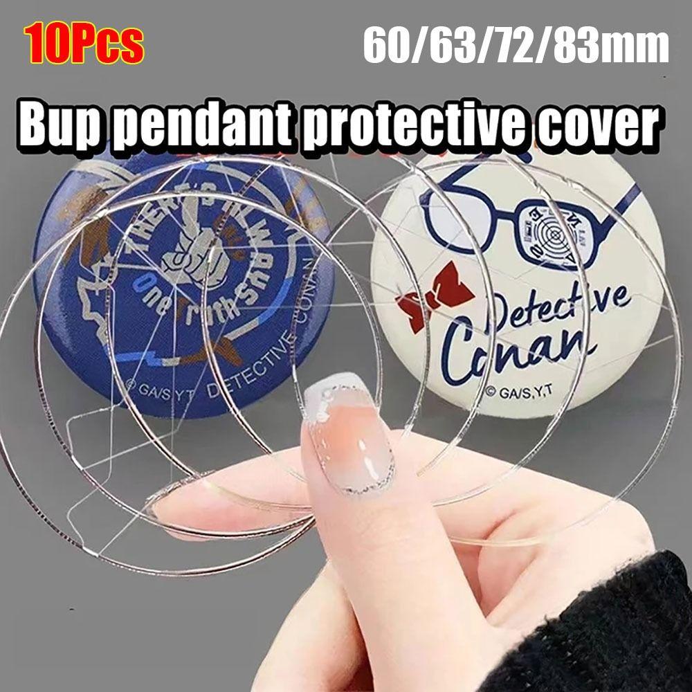 

10Pcs Protective Sleeve Ita Bag Pins Decoration Pin Case Durable Badge Protector For Anime Badge 10Pcs 60mm