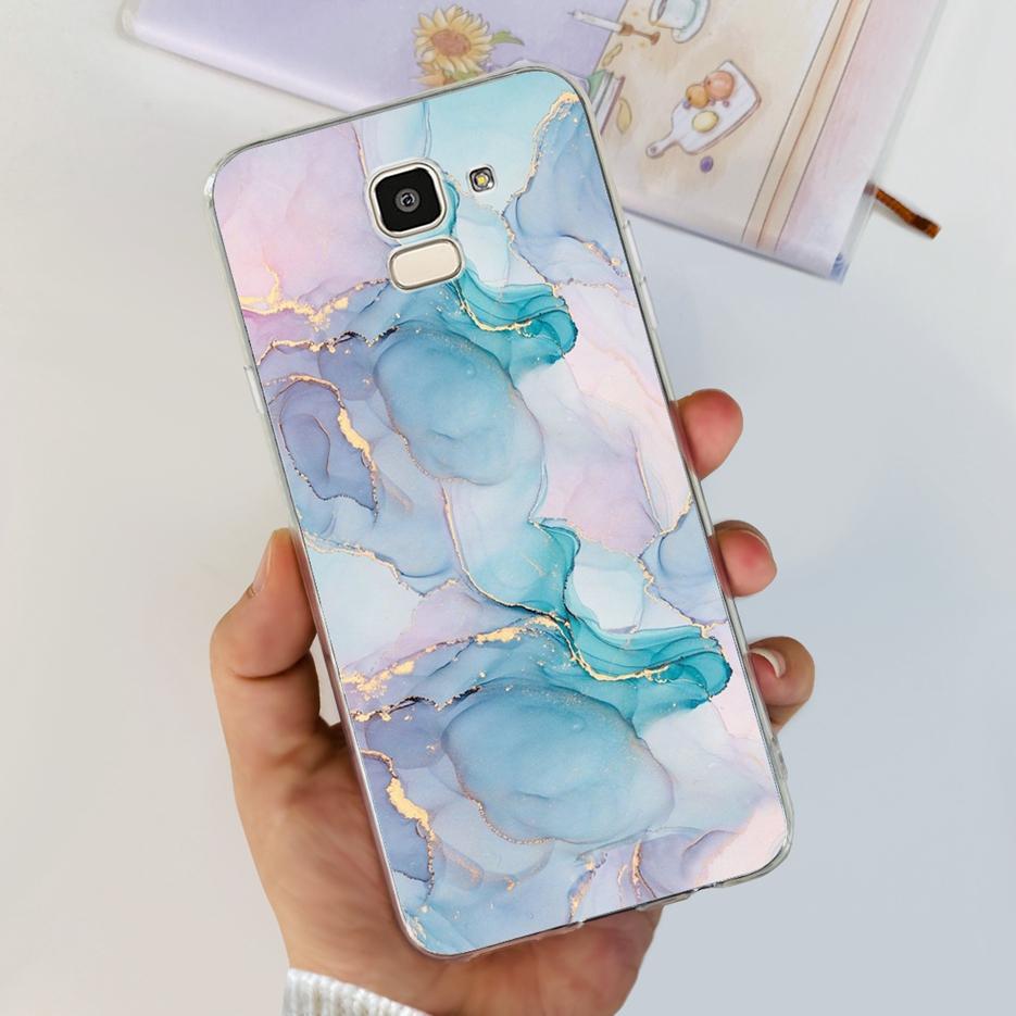 For Samsung Galaxy J6 2018 Case SM-J600F Stylish Painted Cover Clear Silicone Soft TPU Phone Case For Samsung J6 Plus J6+ Bumper