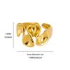 Stainless Steel Gold-plated Geometric Star Flower Ring High-end Sense Niche Ring Titanium Steel Hand Jewelry Women