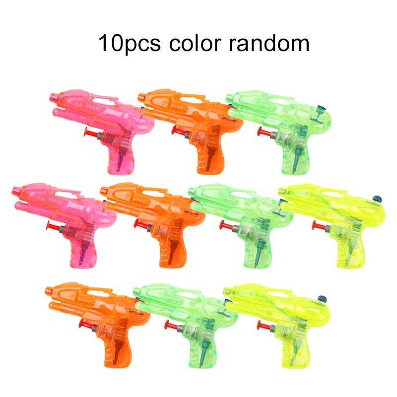 2/5/10pcs Plastic Mini Water Guns Transparent Squirt Water Guns Children Toy For Outdoor Beach Summer Outdoors Swimming Pool TMZ
