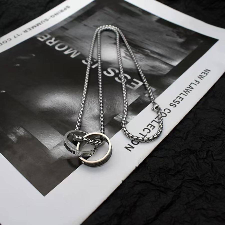 Kette Männlich Hip-Hop Persönlichkeit Anhänger Nische Vielseitig Hoodie Pullover Kette Pullover Kette Titanstahl Nicht Verblassend Männliches Accessoire