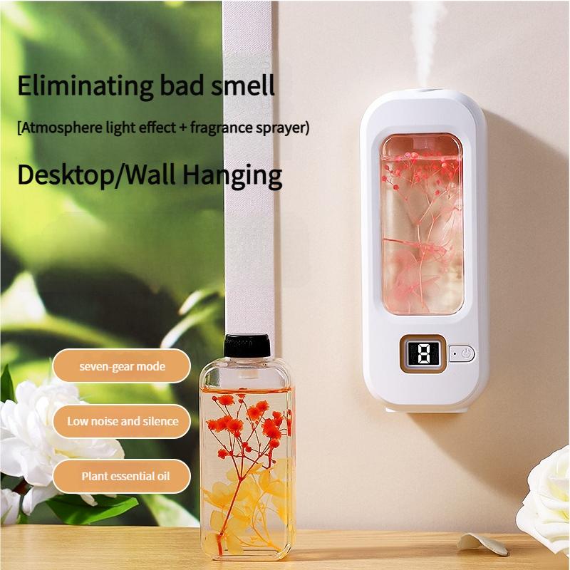 6 Modes Aroma Diffuser H3 Wall Mounted Air Freshener Dispenser Fragrance Essential Oil Air Humidifier Aromatherapy USB Rechargeable For Home Bedroom