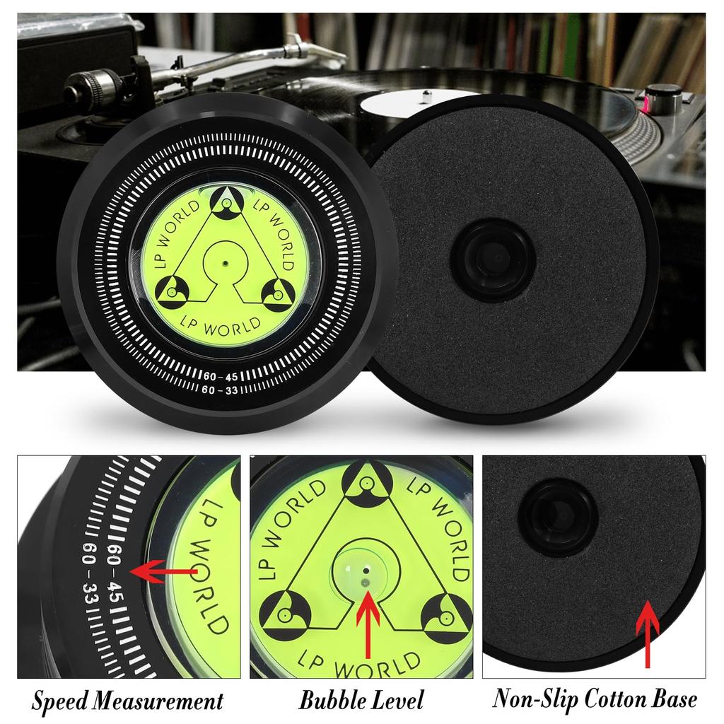 KozyOne Record High Stable Turntable Weight Aluminum Alloy Record Weight Vibration LP Record Applicable to Many Record Players Stabilizer, Precision,
