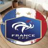 France National Football Team Round Area Rug,Carpet Rug for Living Room Bedroom Sofa Playroom Decor,Non-slip Floor Mat
