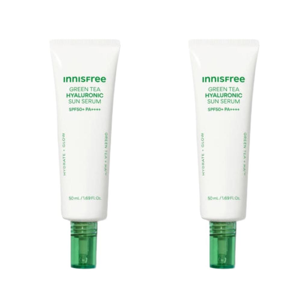 Innisfree Green Tea Hyaluronic Acid Moisture Sun Serum SPF50+/PA++++ 50mL (3 Options)