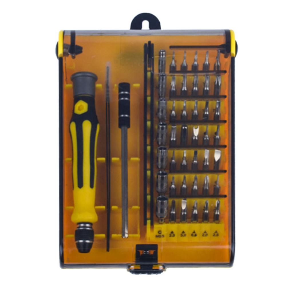 45 in 1 Screwdriver Tool Kit Driver Bits Handle Tweezers Extension Bar for Electronic Repair