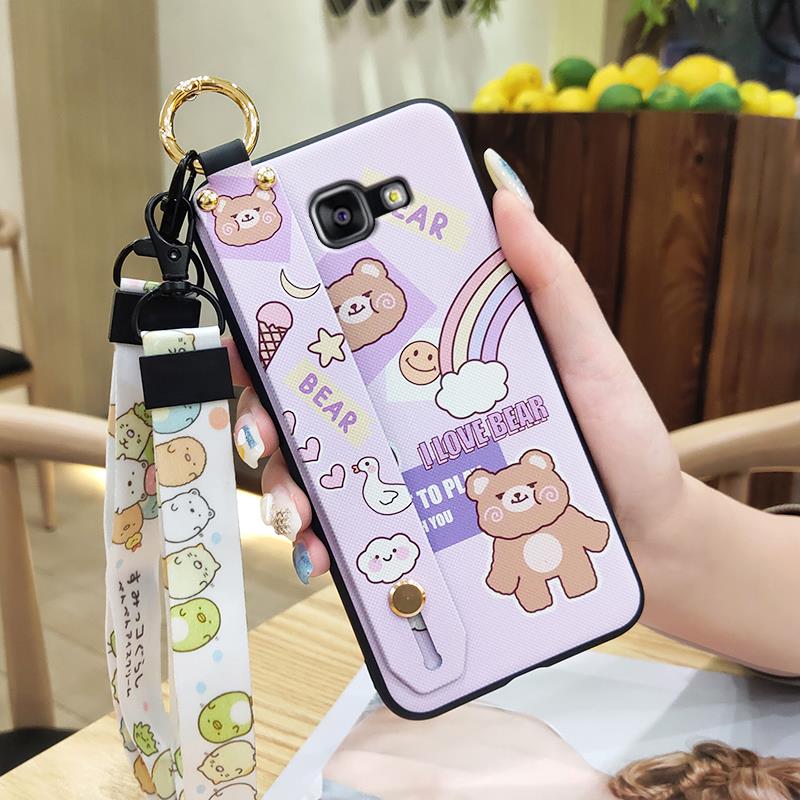 Anti-dust Silicone Phone Case For Samsung Galaxy A510/A5 2016/SM-A510F Soft Case Shockproof Ring Cartoon Back Cover Cute