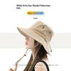 1pc 1pc Summer Men Bucket Hat Outdoor UV Protection Wide Brim Hunting Hiking Fisherman Hat Beach Multi-functional Sunscreen Cap