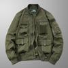 Fashion Men Loose Casual Aviator Coats Bomber Jackets Man Outdoor Multi-pockets Cargo Jackets Tooling Coats Size 6XL