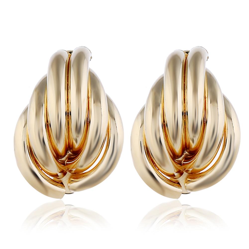 1 Pair Women Retro Chic Geometric Irregular Earrings