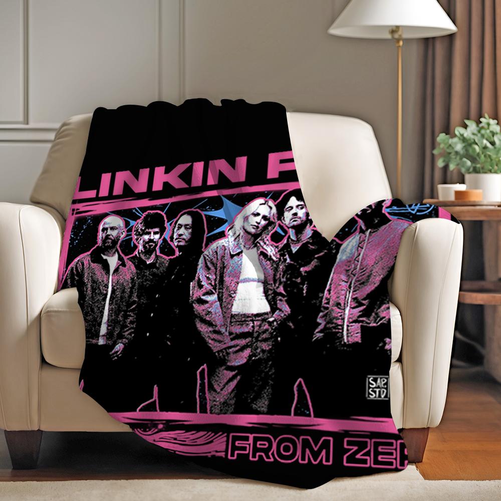 Rock band L-Linkin P-Park Blanket For Sofa Office Bed Plane Travel Sleep Read Relax Camping Soft And Warm